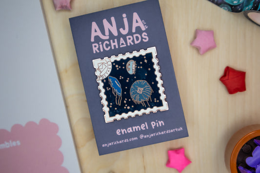 Jellyfish Stamp Pin