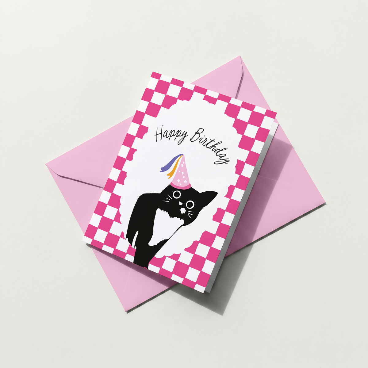 Happy Birthday Cat - Birthday Card