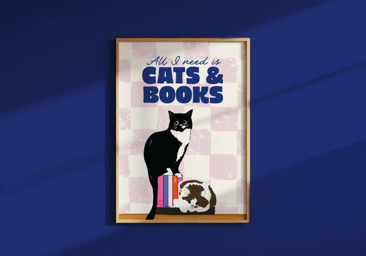 Cats & Books Print