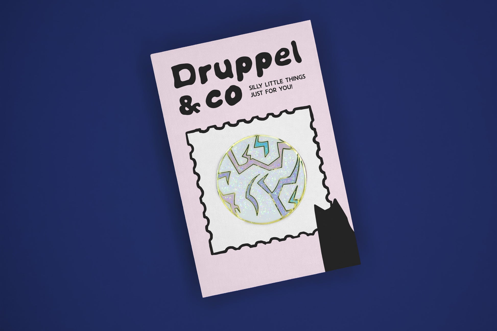 Pattern Glitter Enamel Pin