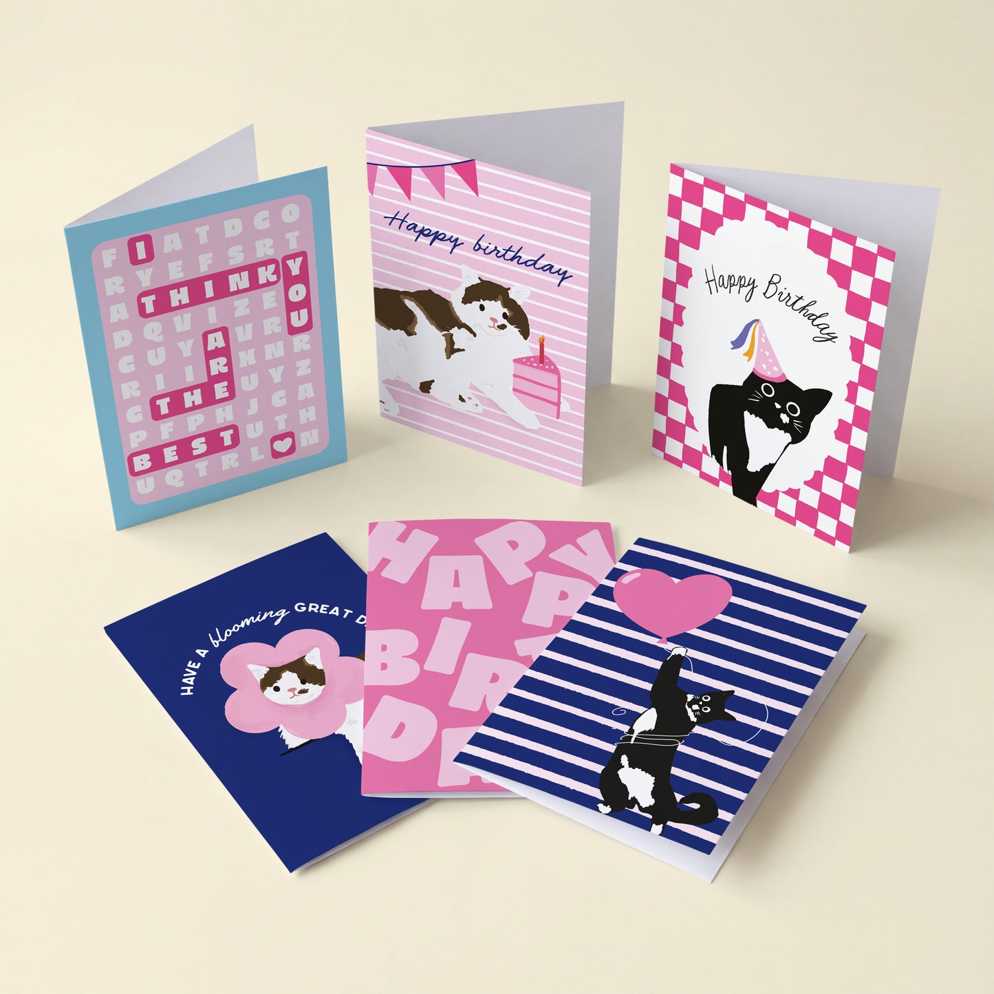 Happy Birthday Tabby Cat - Birthday Card