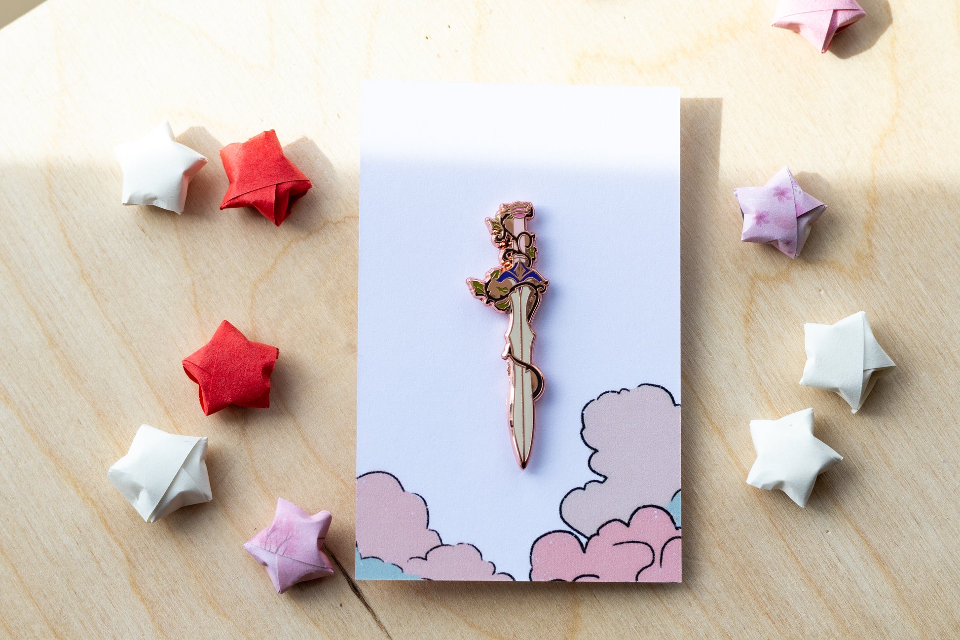 Thorned Sword Enamel Pin