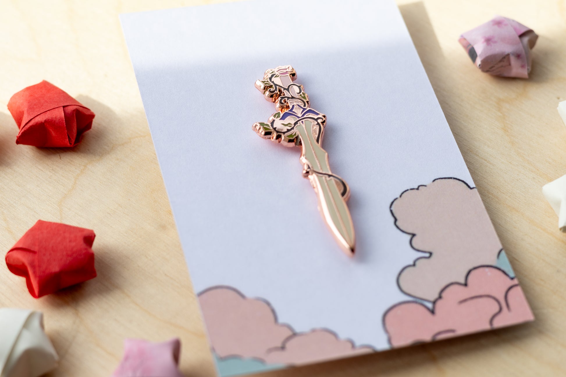 Thorned Sword Enamel Pin