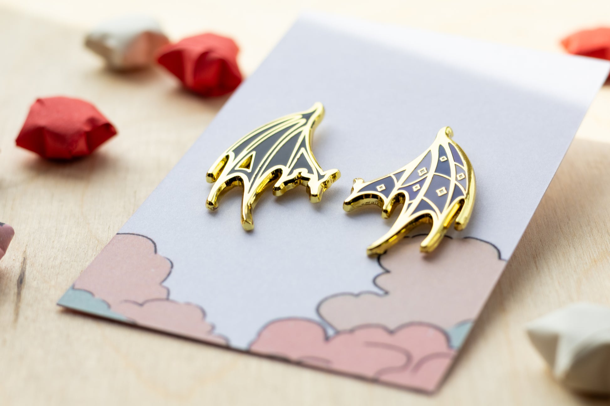 Wing of Two Realms Enamel Pin
