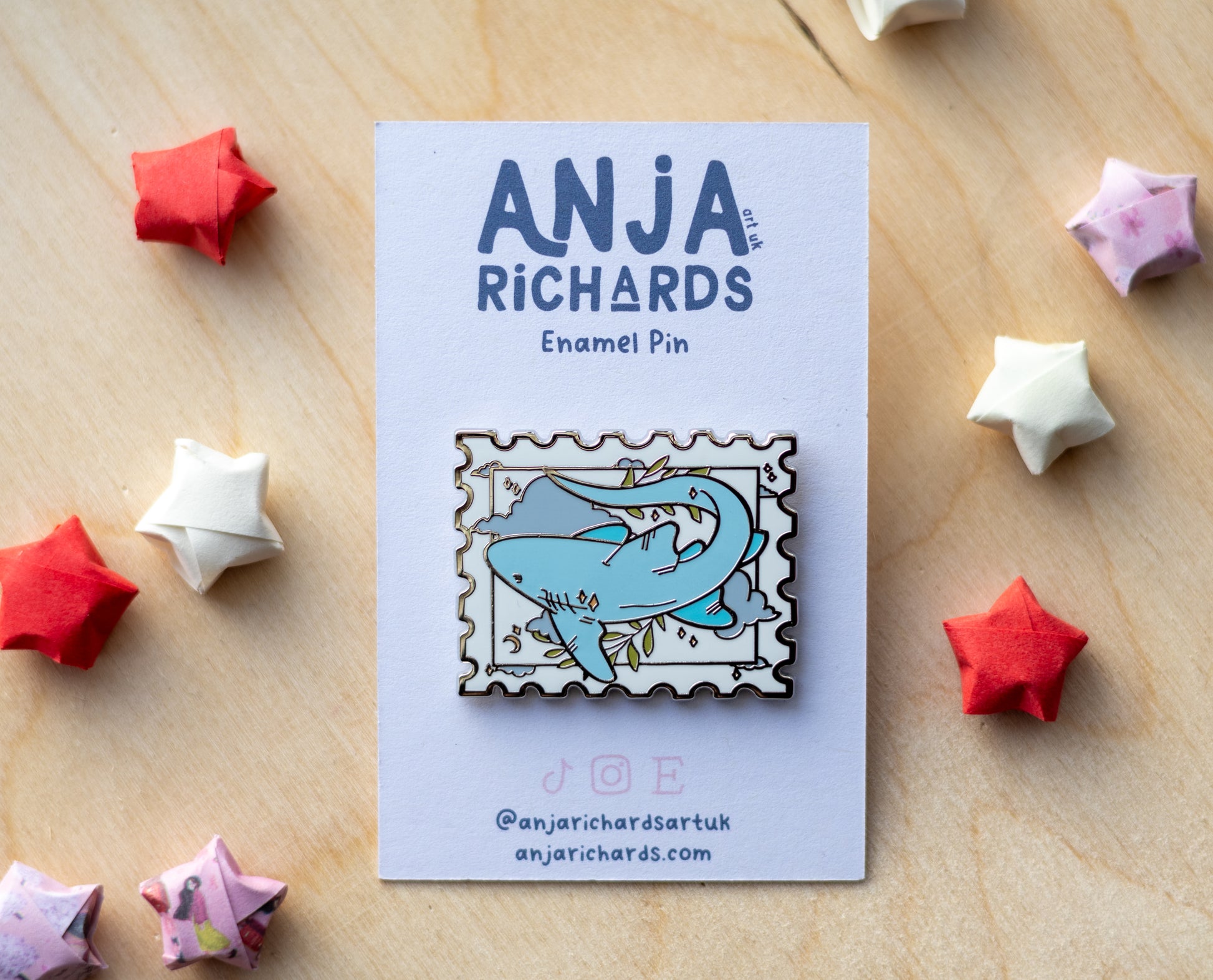 Shark Stamp Pin