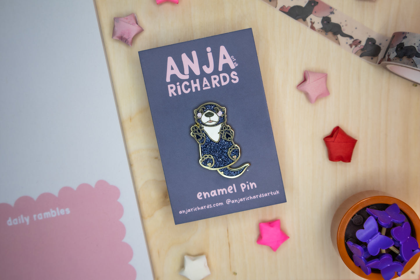 Glitter Otter Pin