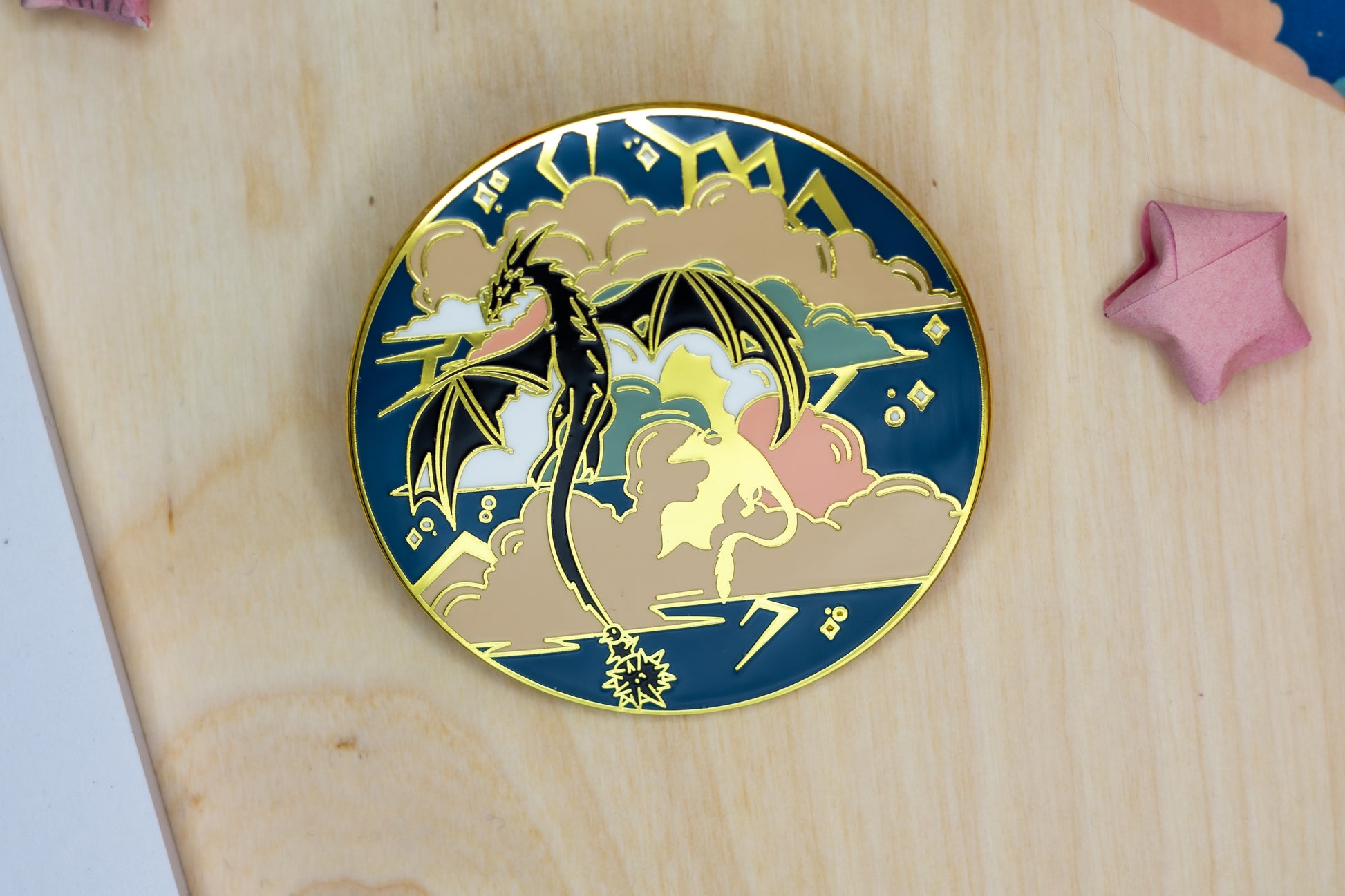 Wing in Storm Enamel Pin
