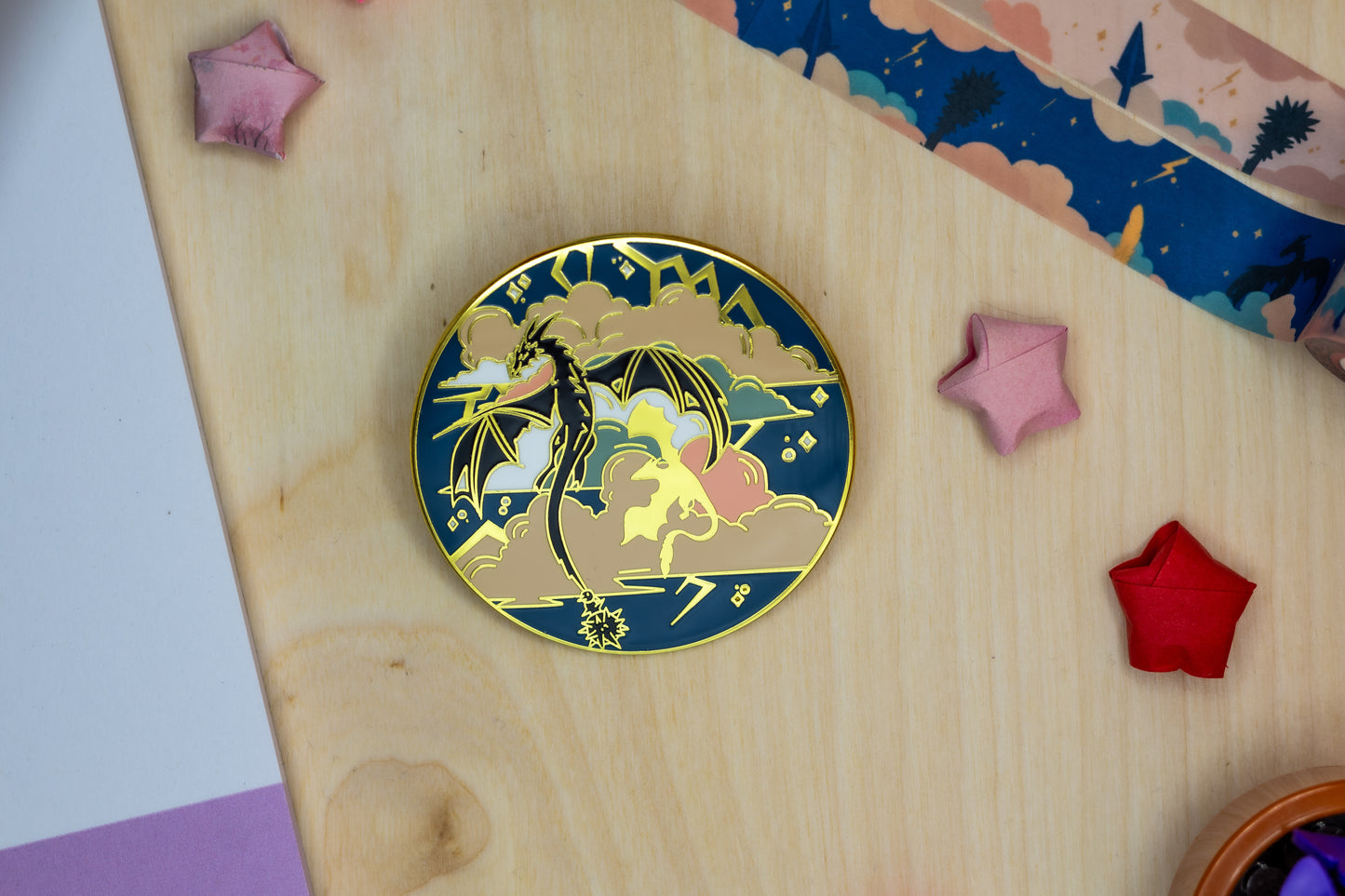 Wing in Storm Enamel Pin