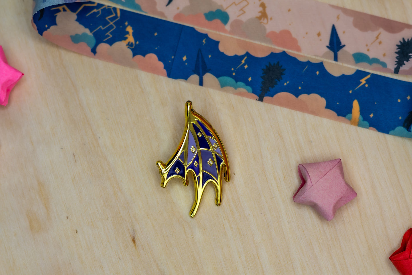 Wing of Two Realms Enamel Pin