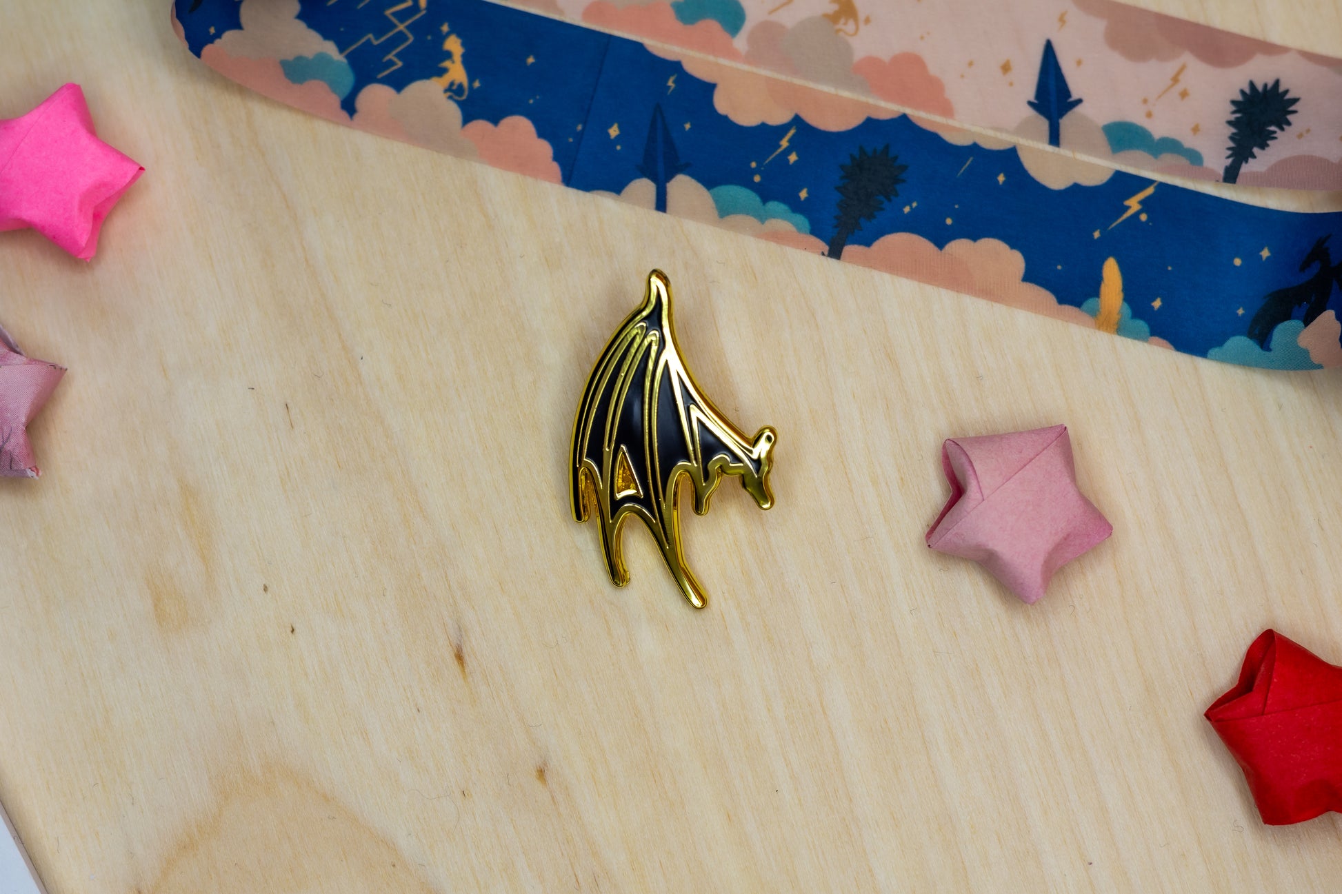 Wing of Two Realms Enamel Pin