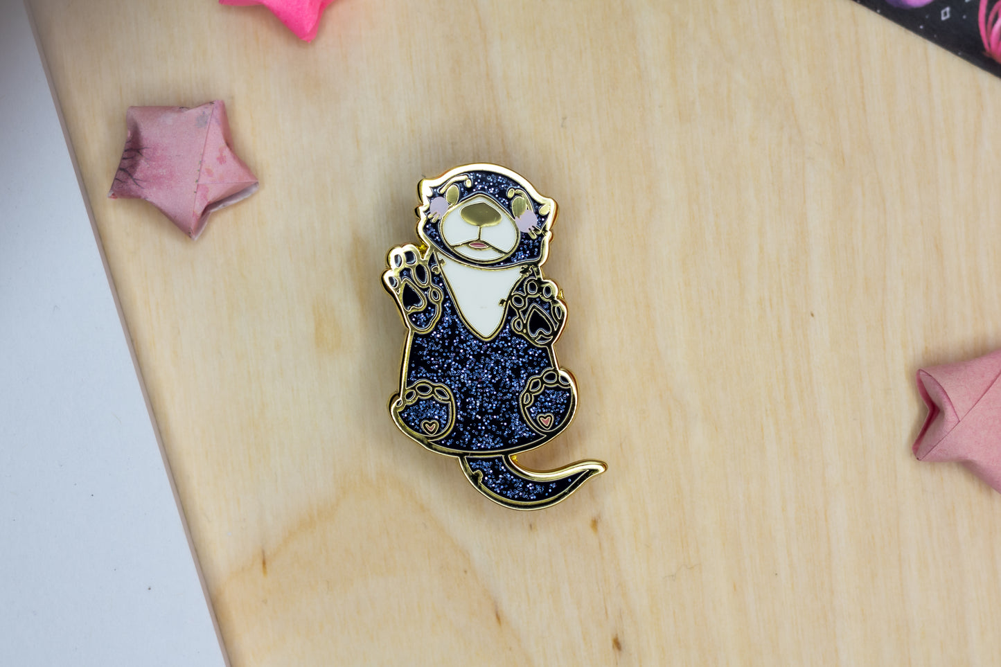 Glitter Otter Pin