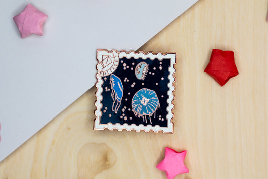 Jellyfish Stamp Pin