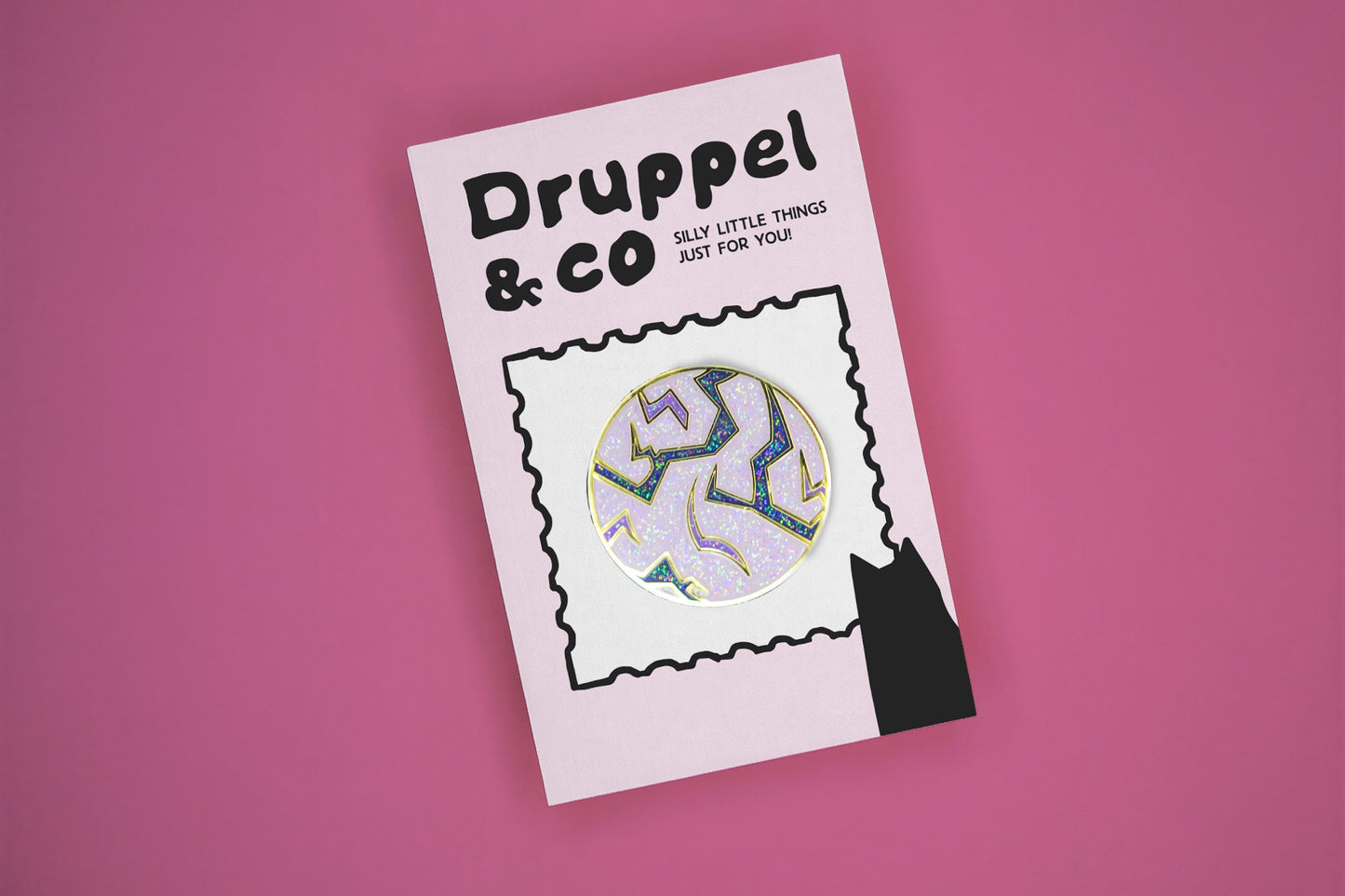 Pattern Glitter Enamel Pin