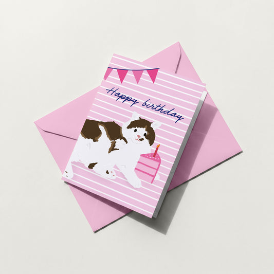 Happy Birthday Tabby Cat - Birthday Card