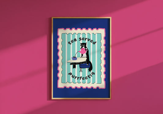 Tea Served Purrfectly Print