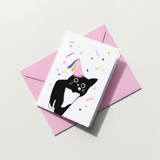 Party Hat Cat - Birthday Card